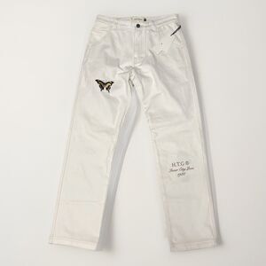 Honor The Gift Mens Icon 1988 Denim Pants Sz 28 Bone White Butterfly HTG Tapered